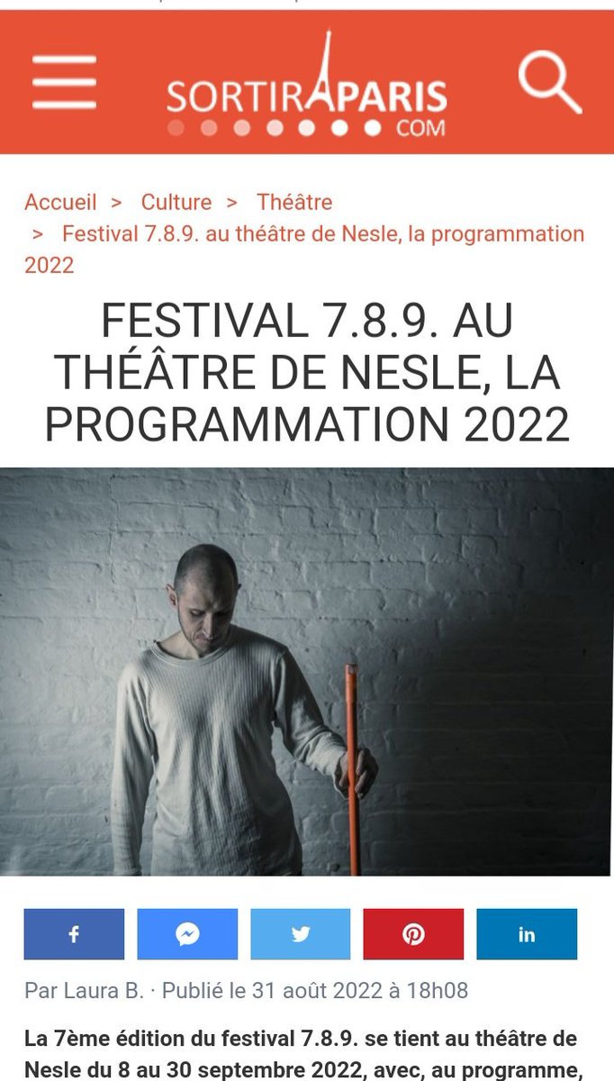nthdegreetheatr's tweet photo. Thank you #SortirParis
#TheWordsAreThere @TheatredeNesle pour le Festival 7.8.9 2022.
September 25,26,27.
#TheWordsAreThere #IrishTheatre #TheatreDeNesle #Festival789 #ParisTheatre #Paris #SaintGermain #PhsicalTheatre #Vroom
@jeannemarie16 @IrlEmbParis @cc_irlandais https://t.co/pAT5TOj2uX