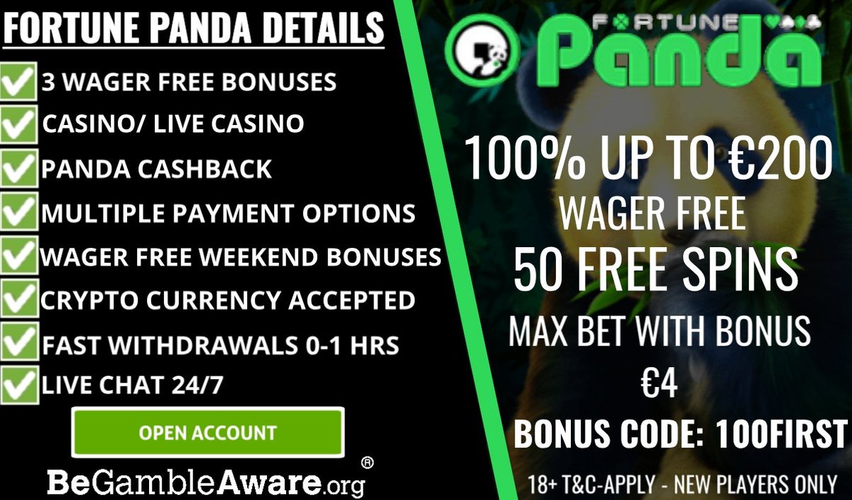 TheBonusBox's tweet photo. 🚨New Casino Alert!🚨
⬇️SIGN UP HERE⬇️
https://t.co/AlFOz1jpvH
Deposit With #cryptocurrency
150% Up To €300
WAGER FREE
Use Code: CRYPTO150
#fortunepanda #wagerfreebonus #onlinecasino #cryptocasino #slots #livecasino #freespins #cashback #BTC #Litecoin #ETH https://t.co/2PMNTyQVxC