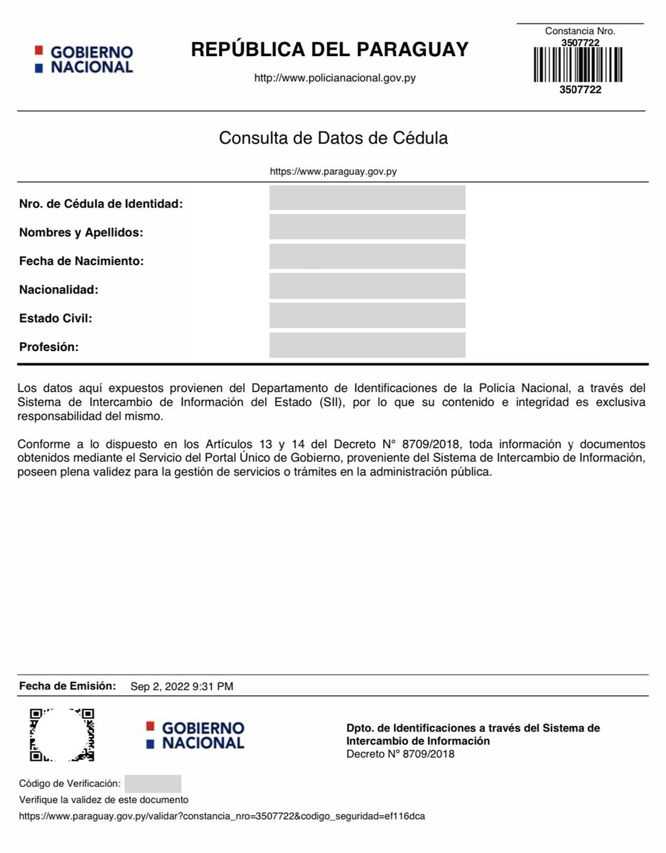 La Cédula de Identidad en formato digital puede ahorrarte mucho tiempo para gestionar tus documentos en Instituciones Públicas, para conseguir tu identidad electrónica debes seguir los siguientes pasos 🧵⬇️