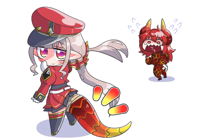 えるえるが尻尾を欲しがっていたので#えるの絵だよ #ドーラの宝物庫 