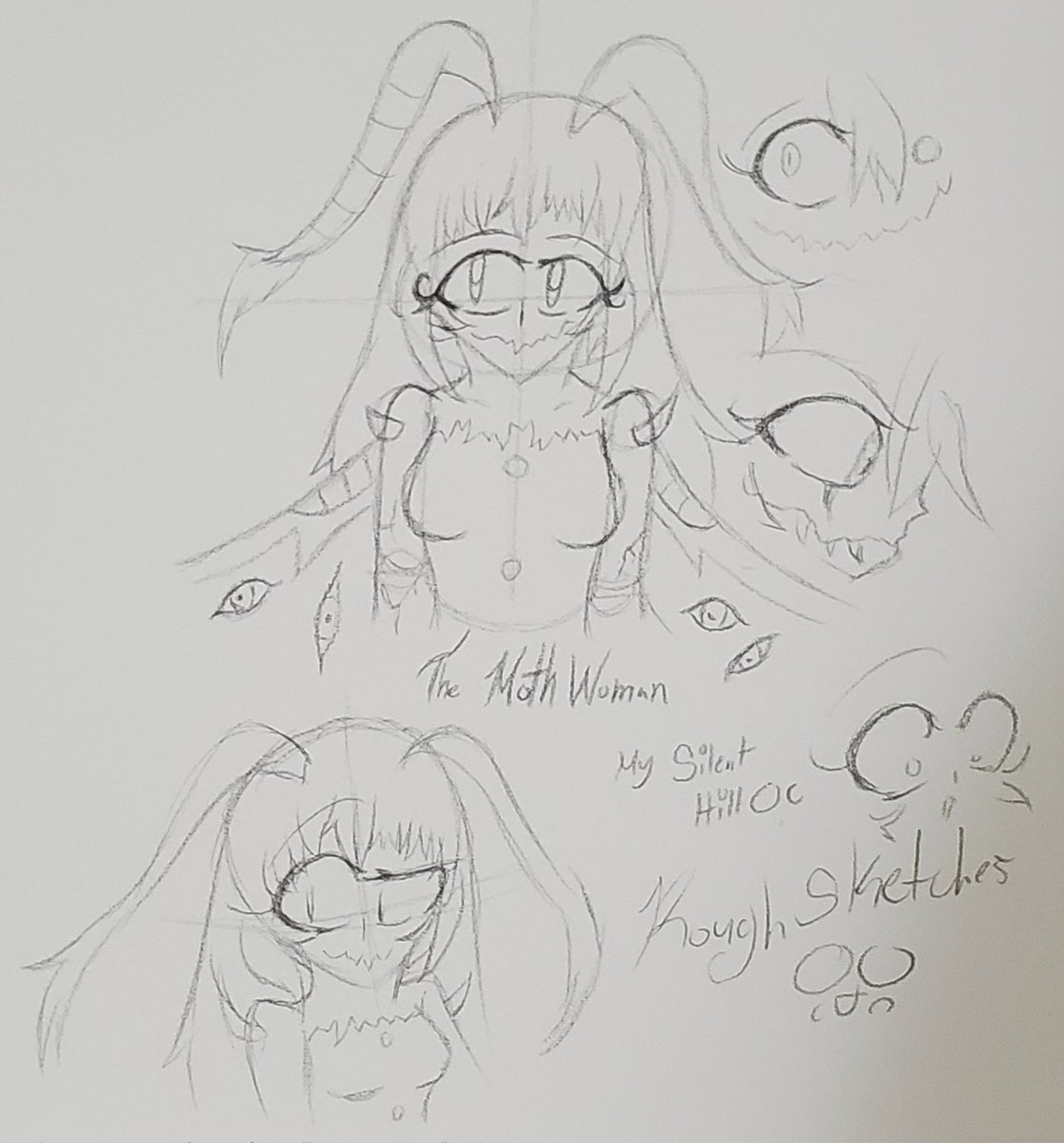 CombatDarling's tweet photo. Some Early Rough Sketches of my Silent Hill Oc, the Mothwoman. Her final design is in development
#SilentHill
#SilentHillOc https://t.co/cqIjnRi8ES