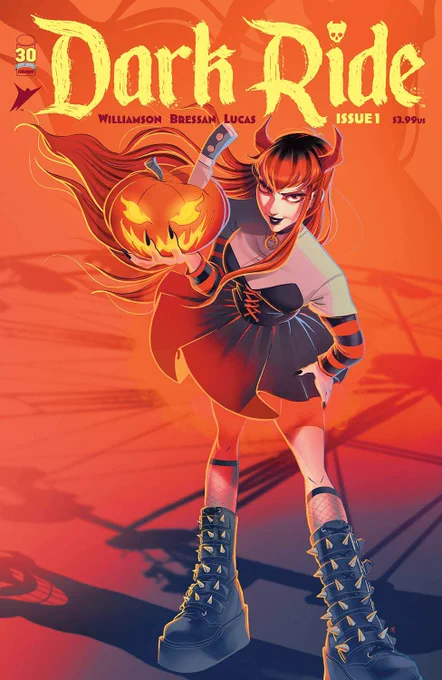 Very excited to be doing variant covers for   &amp;  new  series Dark Ride featuring their amazingly cool character Halloween Issue #1 comes out October 5th, FOC is September 12th so make sure to pre-order it ASAP! 