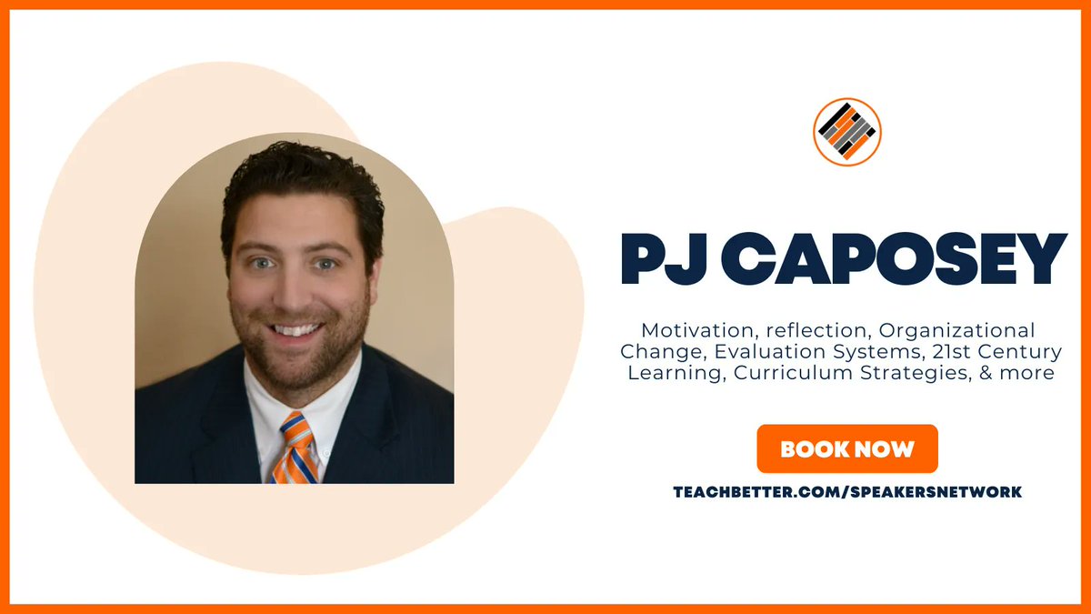 teachbetterteam's tweet photo. In need of an educator who values the Core Four Cs and #SEL? Check out Speaker's Network member, PJ Caposey! #SpeakersNetwork #TeachBetter https://t.co/e1KOttgZOn @MCUSDSupe https://t.co/RyQrHetL3W