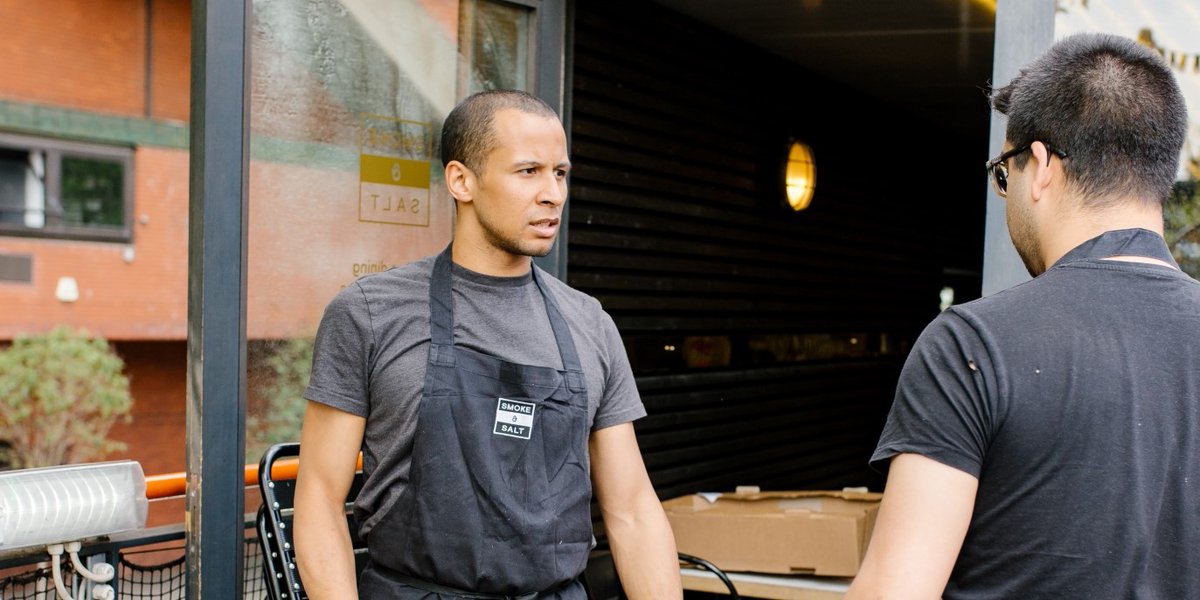 Remi: "Are you serious, we're going back to cook in a shipping container?"

We've been closed due to drainage issues in Tooting.
 
Good news though - we'll be back in <a href="/PopBrixton/">Pop Brixton</a> for 3 weeks only from Weds 6th September.

For more info visit smokeandsalt.com

#originstory