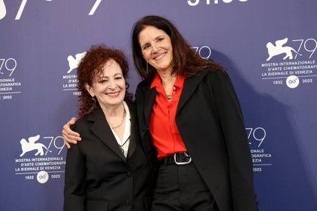 neonrated's tweet photo. Icon Nan Goldin and Oscar-winner Laura Poitras at the Venice Film Festival world premiere of their film ALL THE BEAUTY AND THE BLOODSHED. https://t.co/oV0Ec8WNNJ