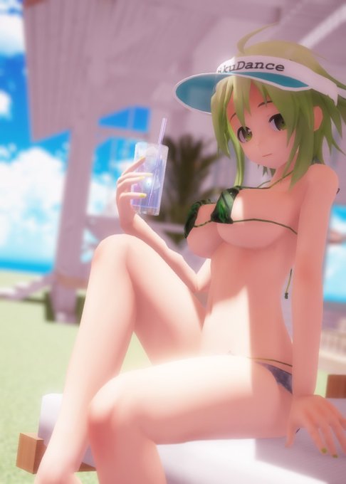 アイオワさんでサンバイザー水着作ったけど昔GUMIさんでもサンバイザー水着作った事あった 