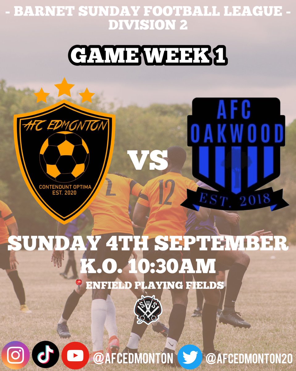 AFCEdmonton20's tweet photo. We’re back!🔥

Our first game of the season will be against AFC Oakwood Reserves.

It’s a new season with a whole new mindset #TheEdmontonWay🖤 https://t.co/AltLDcMtBC