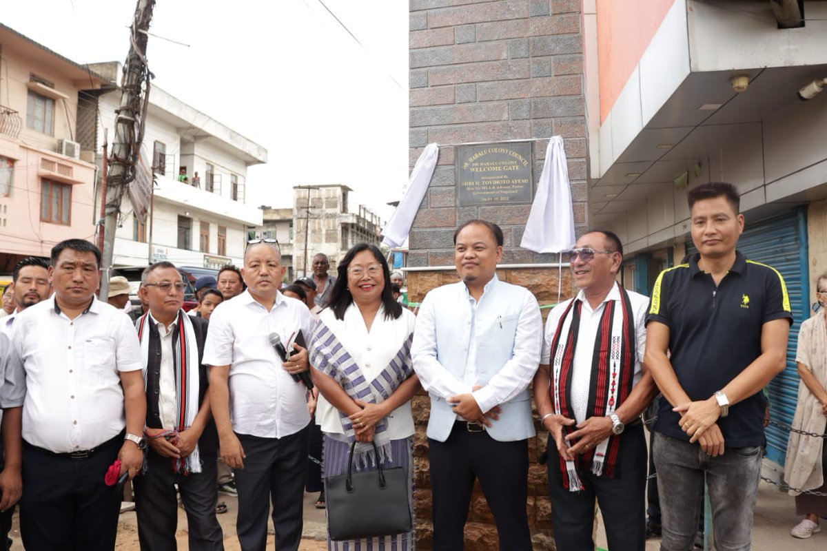 tovihoto's tweet image. Inaugurated the Welcome Gate cum Transformer at Dr Haralu Colony, Dimapur in the presence of the colony council members &amp;amp; leaders.

Best wishes to the colony residents for the new additions which will serve as a landmark as well as enhance their power supply.

#ConstituencyUpdate