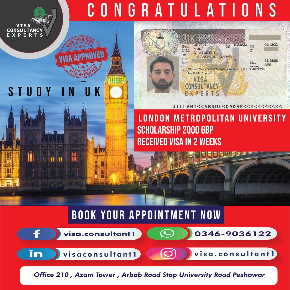 visa1consultant's tweet photo. Alhamdu lillah 3 UK Student Visas Approved in this week. Many many congrats to all clients, wishing them a very bright future ahead.

Remember " You Are One Step Away From Making Your Dreams Happen"

#visaconsultants #StudyAbroadConsultants #ConsultantInKP  #careeradvice https://t.co/mvLY4mh11m