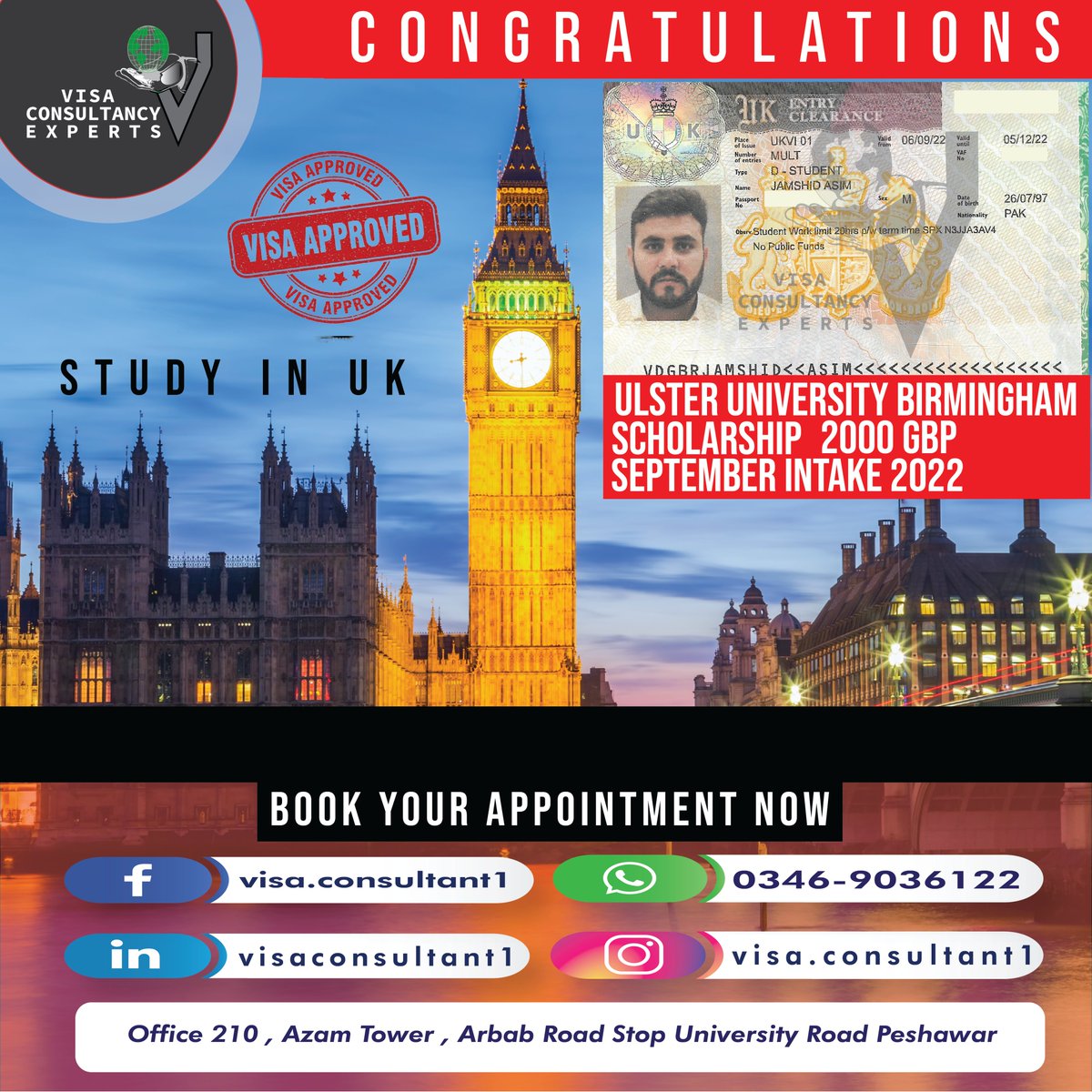 visa1consultant's tweet photo. Alhamdu lillah 3 UK Student Visas Approved in this week. Many many congrats to all clients, wishing them a very bright future ahead.

Remember " You Are One Step Away From Making Your Dreams Happen"

#visaconsultants #StudyAbroadConsultants #ConsultantInKP  #careeradvice https://t.co/mvLY4mh11m