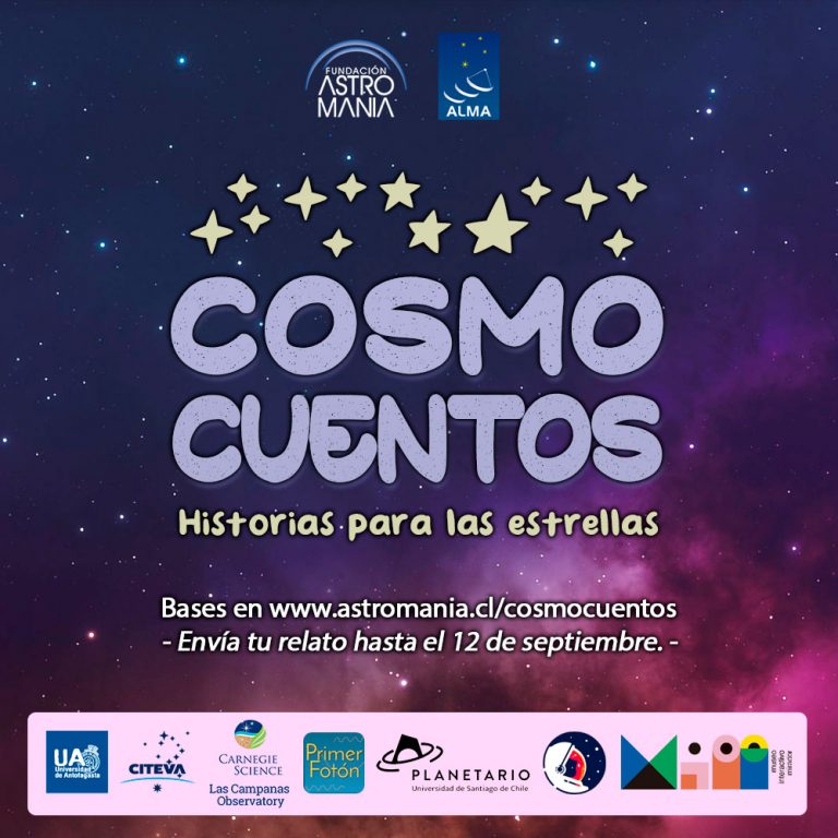 ¡Aún hay tiempo! Hasta el 12 de septiembre. 📚Participa en Cosmo Cuentos 2022. Bases del concurso en el link astromania.cl/cosmocuentos/ *Para residentes de Chile.