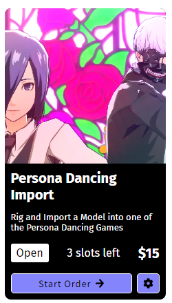 REALMadMax1960's tweet photo. I have a pretty decent schedule now, so I'm opening up persona comms! 

So if you have any persona models you've made or ocs you want made and imported feel free to submit a form! 

https://t.co/v7XoNphqPG https://t.co/fjwmUYP6hK