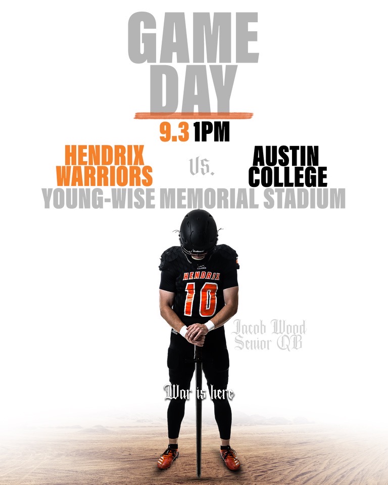 HendrixFootball's tweet photo. Gameday in the 501!

🏈: 🆚@RoosFootball
🕐: 1:00 p.m. CT
📍: Conway, AR
🏟️: Young-Wise Memorial Stadium
💻/📱/📊: https://t.co/SGkTumxhsi

#BeAn11 #WeAreWarriors https://t.co/MxYjbZkzoW