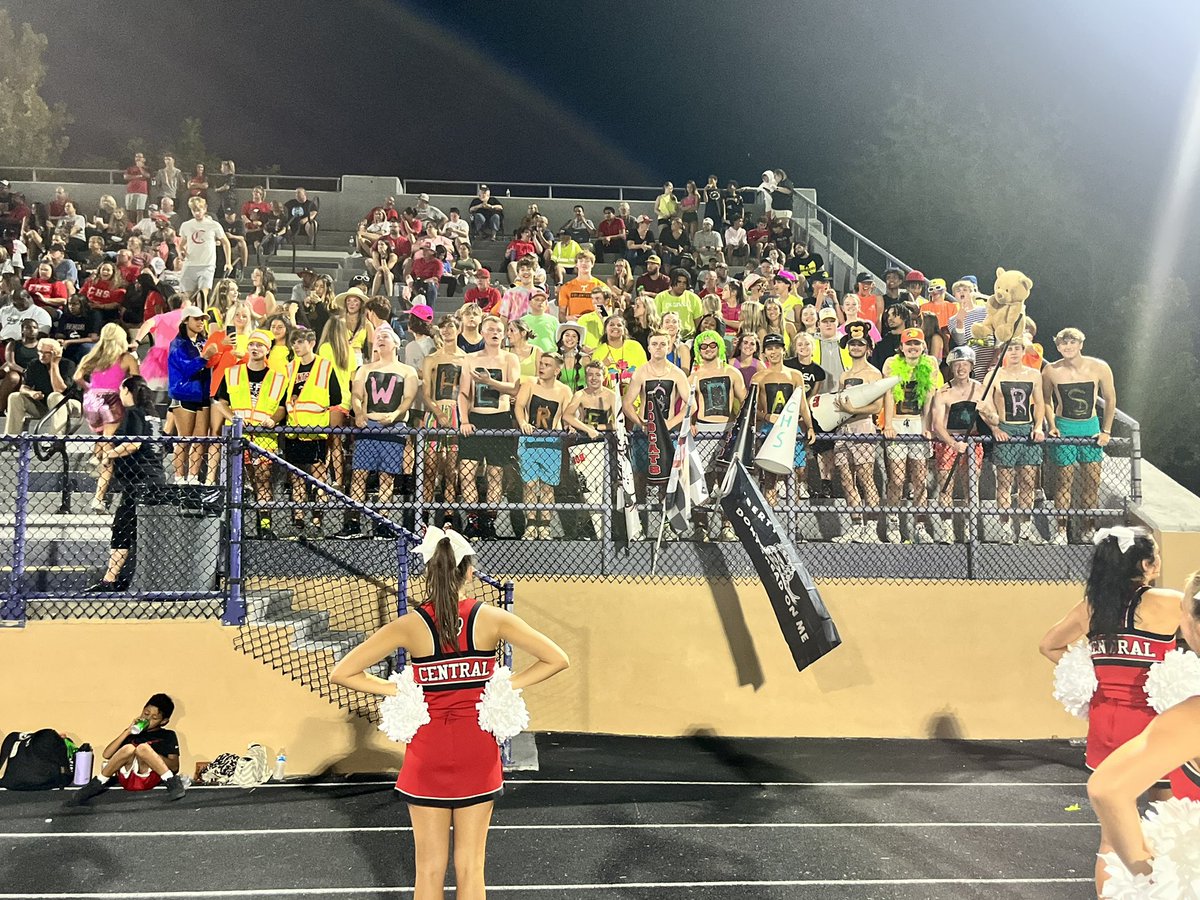Friday Night Lights are bright but our students Shine Brighter <a href="/BOBCATNATION22/">CHS STUDENT SECTION ‘22</a> #neonnight #spacenight