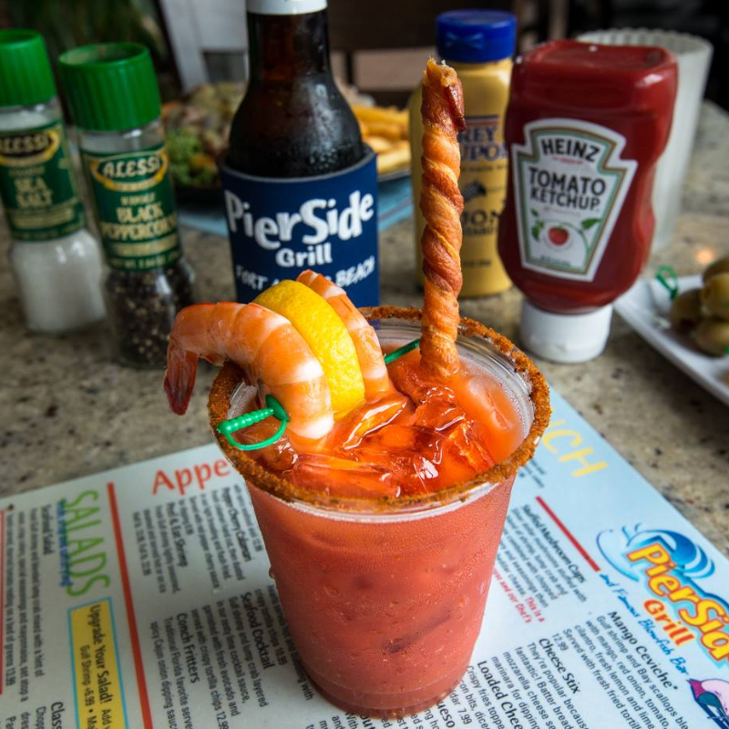 There's no other way to spend #InternationalBaconDay than by enjoying one of our Bloody Mary's with a bacon wrapped straw. 🤤 

#PierSideGrill
#FortMyersBeach
#PierSideFMB