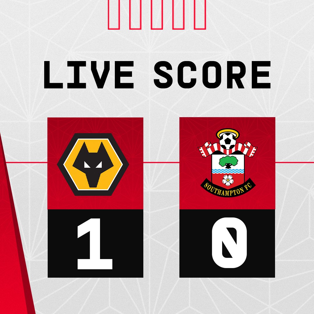 Southampton FC on Twitter "45+1 Wolves take the lead, as Podence