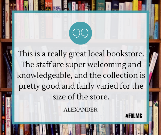 FOLMC's tweet photo. Thanks, Alexander! We love hearing from our customers. Have you been to our Rockville and/or Wheaton Bookstore lately? Leave us a note and tag #FOLMC. https://t.co/D53lV9NfQf