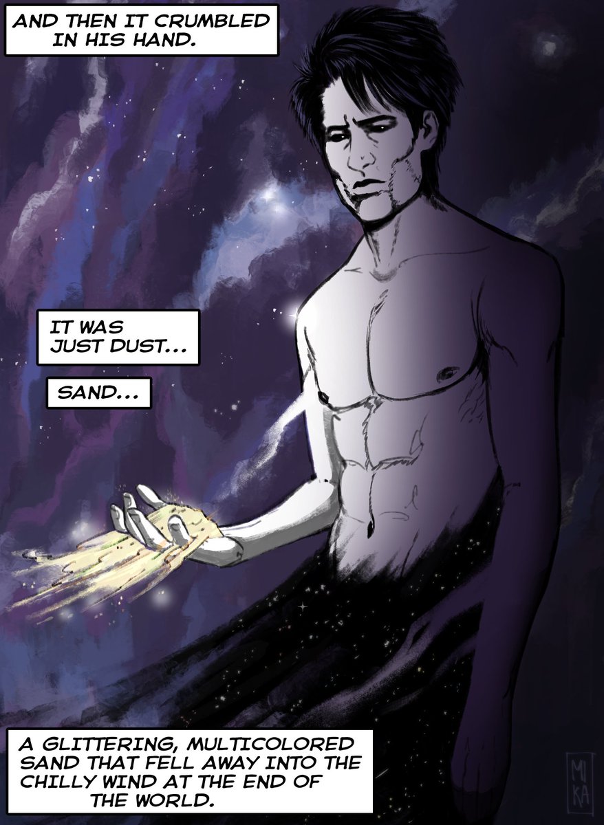 #TheSandman 
( look i didnt mean to make dream shirtless in this one but i was really proud of the anatomy sketch i did so i kwpt it :] )