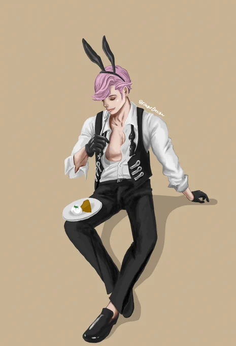 最近は厚塗りを練習していますこれはオトメ酔拳のローラン君#絵柄が好みっていう人にフォローされたい  #作品を載せて自分の作品を知ってもらおう #オトメ酔拳 