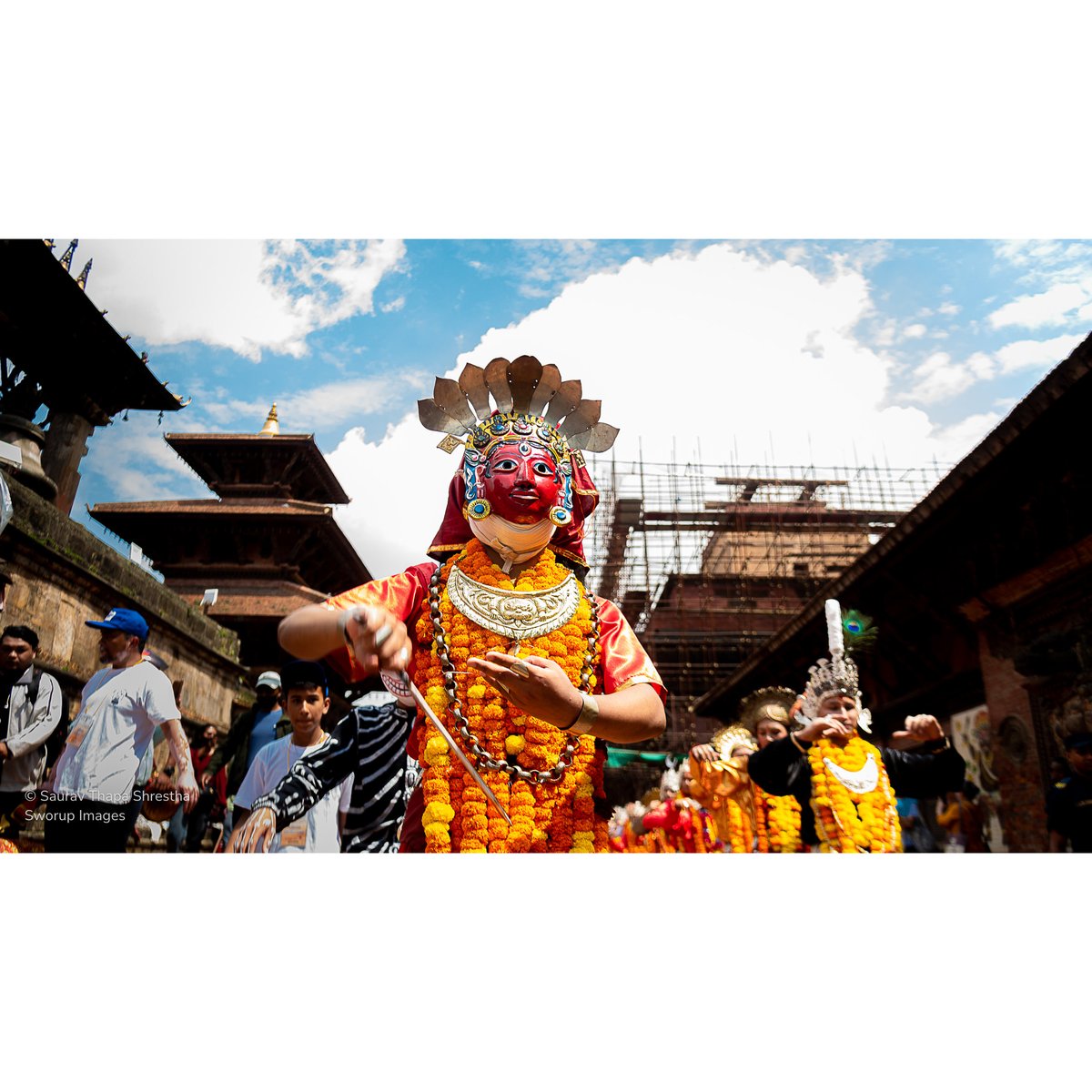 sworupsth's tweet photo. The Kartik Naach (Katti Pyakhan) Nagarparikrama is held every six years. All the deities except for Barahi and Narsimha take a parade around the Dabalis in Patan. The Pyakha is a traditional dance performed during Kartik at Patan Durbar Square. #sworupimages
September 3, 2022 https://t.co/rIv9Im7lZX