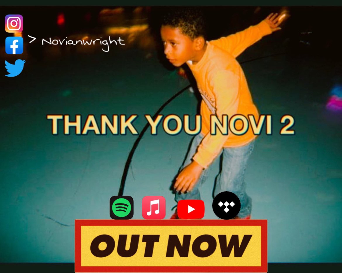 NovianWright's tweet photo. “THANK YOU NOVI 2” OUT EVERYWHERE #viral #thread #novianwright #tyn2 #twitter #instagram #blackmusic #artist https://t.co/ZYGtQNZo7U
