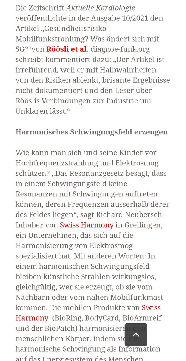 Kein Wunder mögen die keine seriöse Forschung.🤔
Wie will man sonst "Bioharmonisierer" bestehend aus Edelstahl mit Plastikkappen, gefüllt mit Quarzsand für CHF 1590 verkaufen?
Bleibt mir ewigs schleierhaft, warum so etwas nicht von Amtes wegen angezeigt wird.