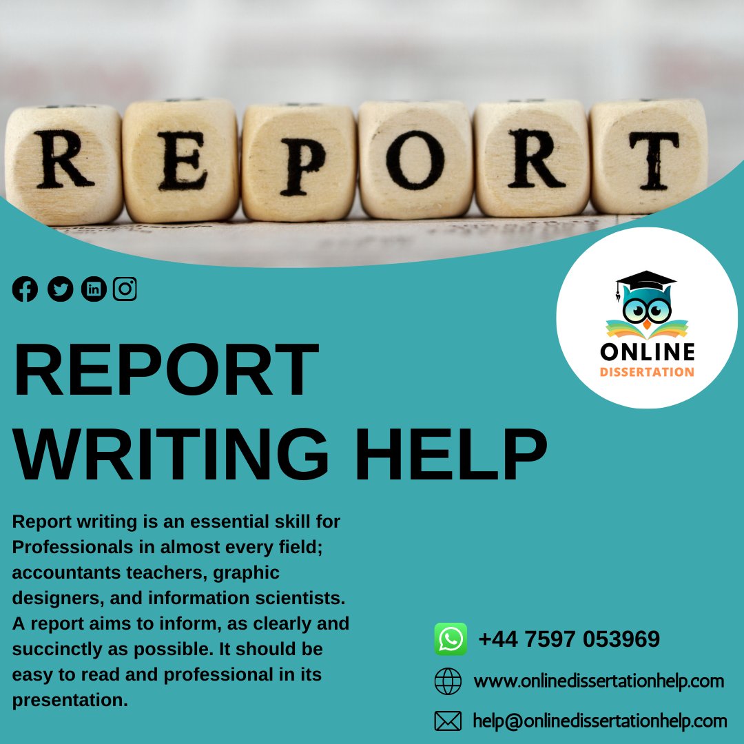 Dissertation003's tweet image. Be confident! Because you choose our Report Writing Help.
Order your task Now:
#reportwriting #reportwritinghelp #reportwritingassignmenthelp #writingassignment #writinghelp #assignmenthelp #assignments #help #onlinedissertationhelp