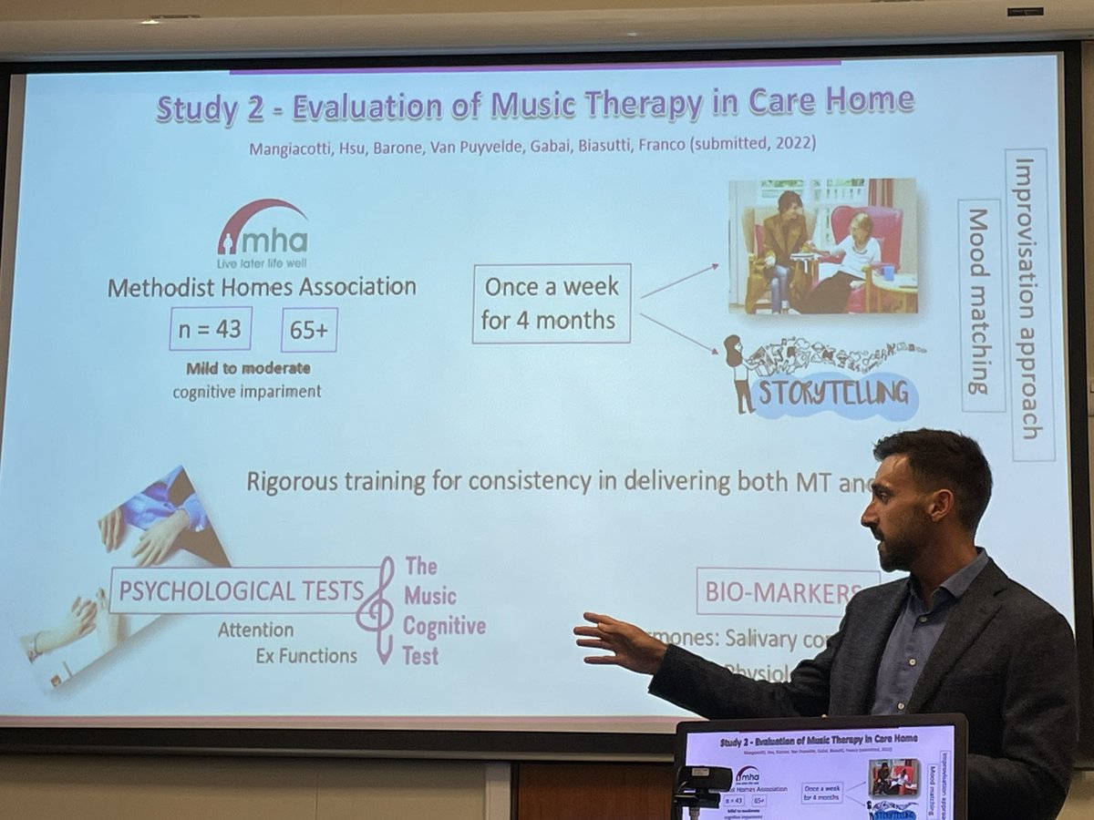 ClareBaroneMT's tweet photo. Thank you @Dr_AnthM for sharing our collaboration @yourMHA with the Music Cognitive Test project and the new MusiCare project at the #SEMPRE50 conference today https://t.co/Cc00BuIdSj