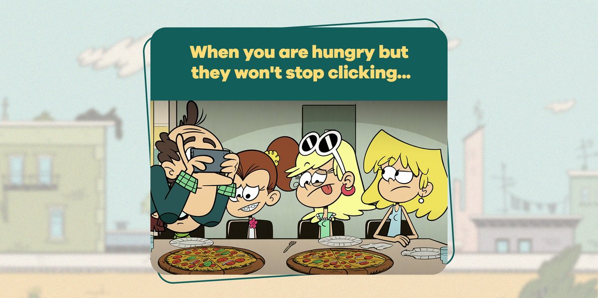 Drop the cam, feed the fam 🤳☹️

Don’t forget to watch The Loud House everyday at 10 AM only on Nick HD+

#TheLoudHouse #Pizza #NickHDPlus #Nickelodeon