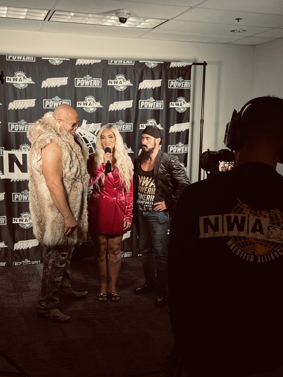 TheJaxDane's tweet photo. Make sure to tune into @nwa USA Today at Noon on @FiteTV & @YouTube !
#TheDaneEvent w @TheChrisSilvio & @mayradiasgomes
#BTS https://t.co/7861eq1Gm2