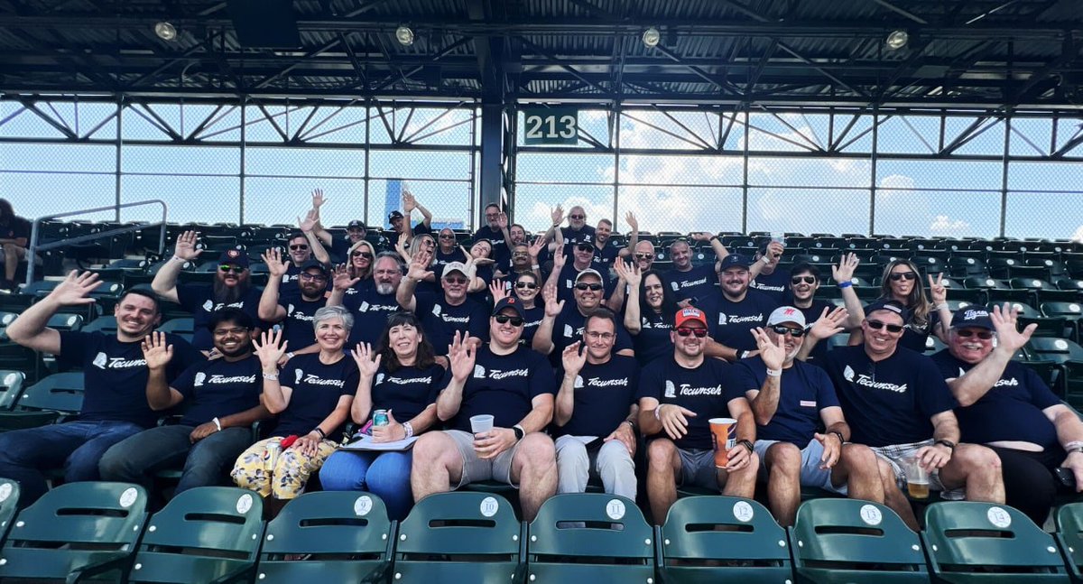 Angela_Aeza's tweet photo. Our NA and corporate teams based in Ann Arbor enjoyed a fun day of team building at Comerica Park watching our Detroit Tigers win! #Tecumseh https://t.co/w2cGlUC23y