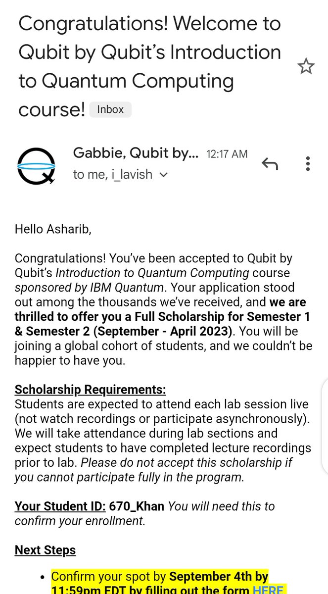 CodeAshing's tweet photo. After getting rejected 2 times in the last two years, finally I win the scholarship for Quantum Computing by @qubitbyqubit which is sponsored by @IBM & @Google π§‘
Looking forward to learning some amazing stuffπ₯³
#IBA #Google #quantumcomputing #thecodingschool #qubits https://t.co/UKCvb77T18