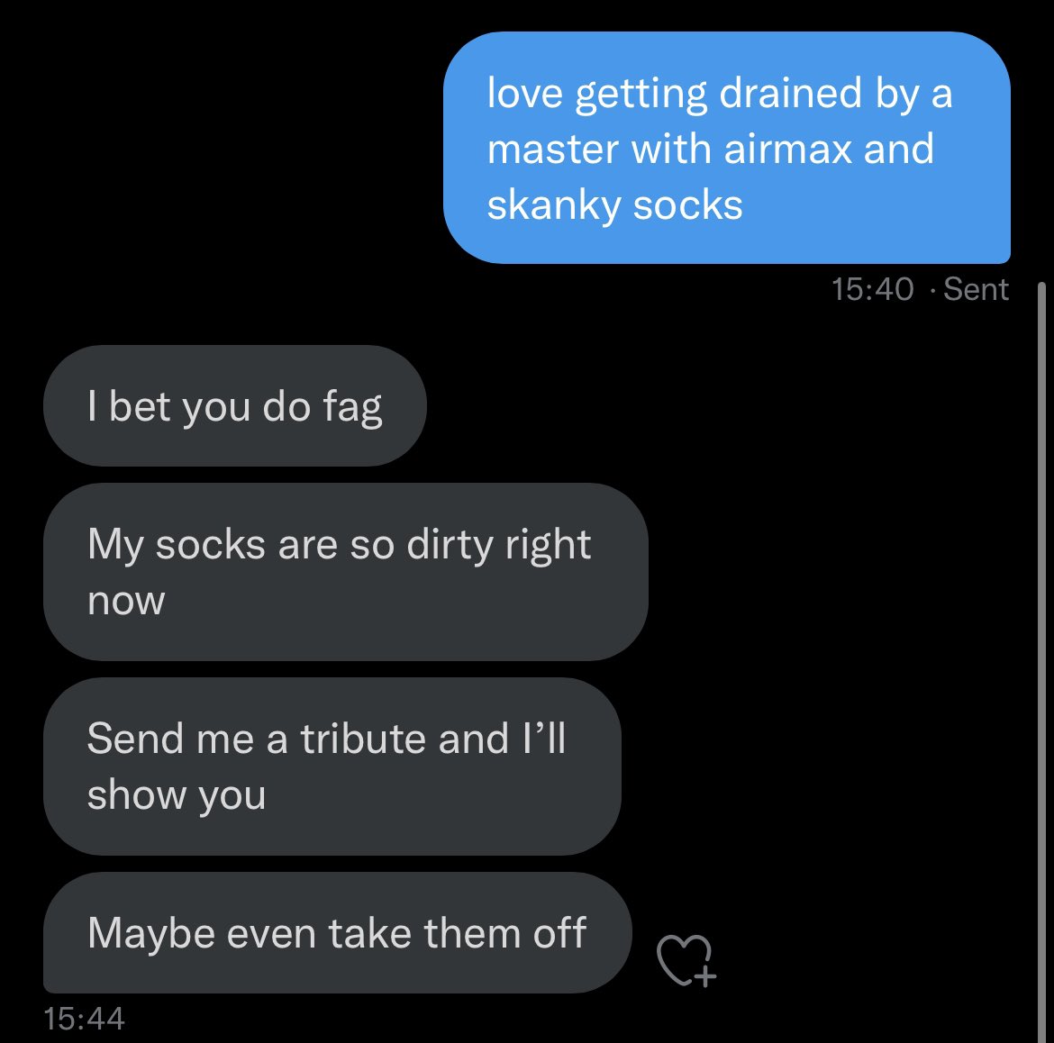 airmaxslut's tweet photo. if I tell you that I get off by masters with skanky socks… don’t say you’re gonna take them off 🙄 know your audience and do better #findom https://t.co/UmhQkkqUzB