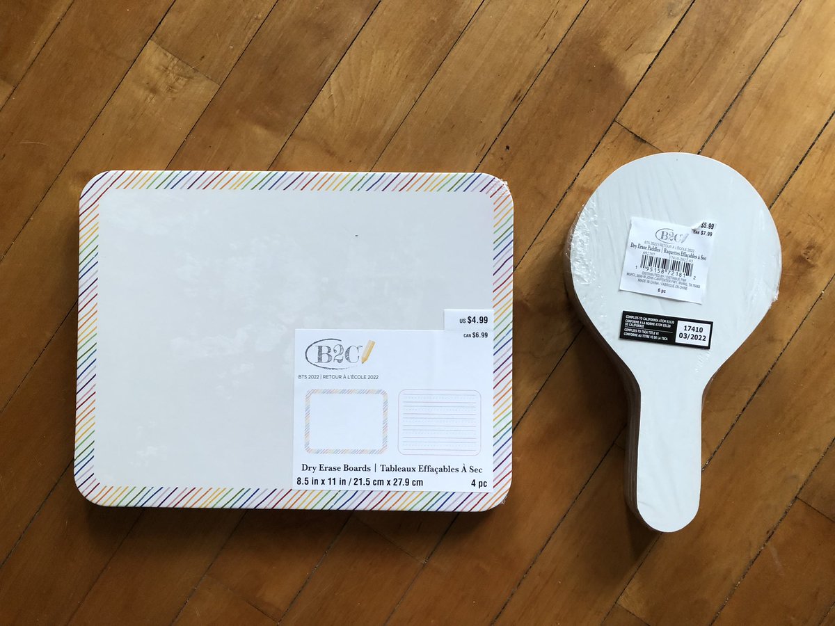 Hey #teachertwitter, found some dry erase paddles and boards 70% off at <a href="/MichaelsStores/">Michaels Stores</a> . I’m really excited about the paddles. They rang up at $1.80 for a set of 6.