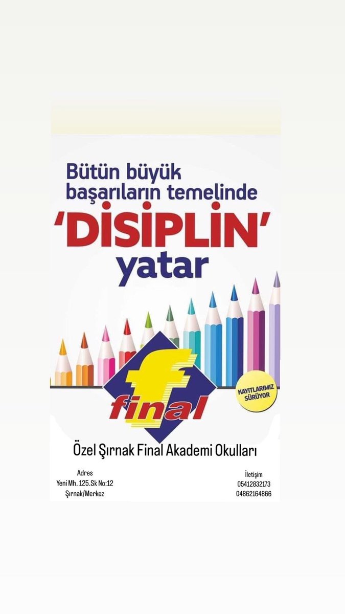 FinalSirnak's tweet photo. #şırnak #final #finalokulları 
#eğitim #sınav #başarı https://t.co/qHAlsAjCy3