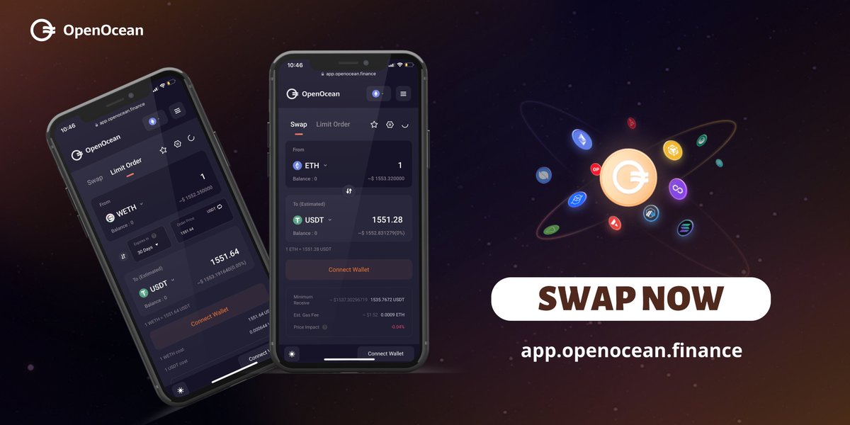 De1_ai's tweet photo. We've made #OpenOcean even more powerful!💪

Connect your mobile wallet to access our price-saving-algorithim on-the-go, so you can always make sure you get the best prices on the move! 

17 Blockchains. 50b+ Liquidity. 1 Aggregator. 

Thats #OpenOcean

👉 https://t.co/GhQ2bbR7g1 https://t.co/B4GHTcfg6u