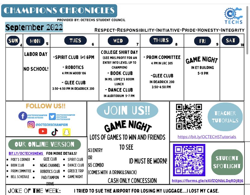 octechschampion's tweet photo. This weeks News 9/4-9/10 
https://t.co/ob4d7u5W0p  
and Newsletter
 https://t.co/laSnZxC8hc 

#OCTECHS #OCTECHSChampions #BeAChampion @OCTECHS2 https://t.co/SibQAqGCnQ