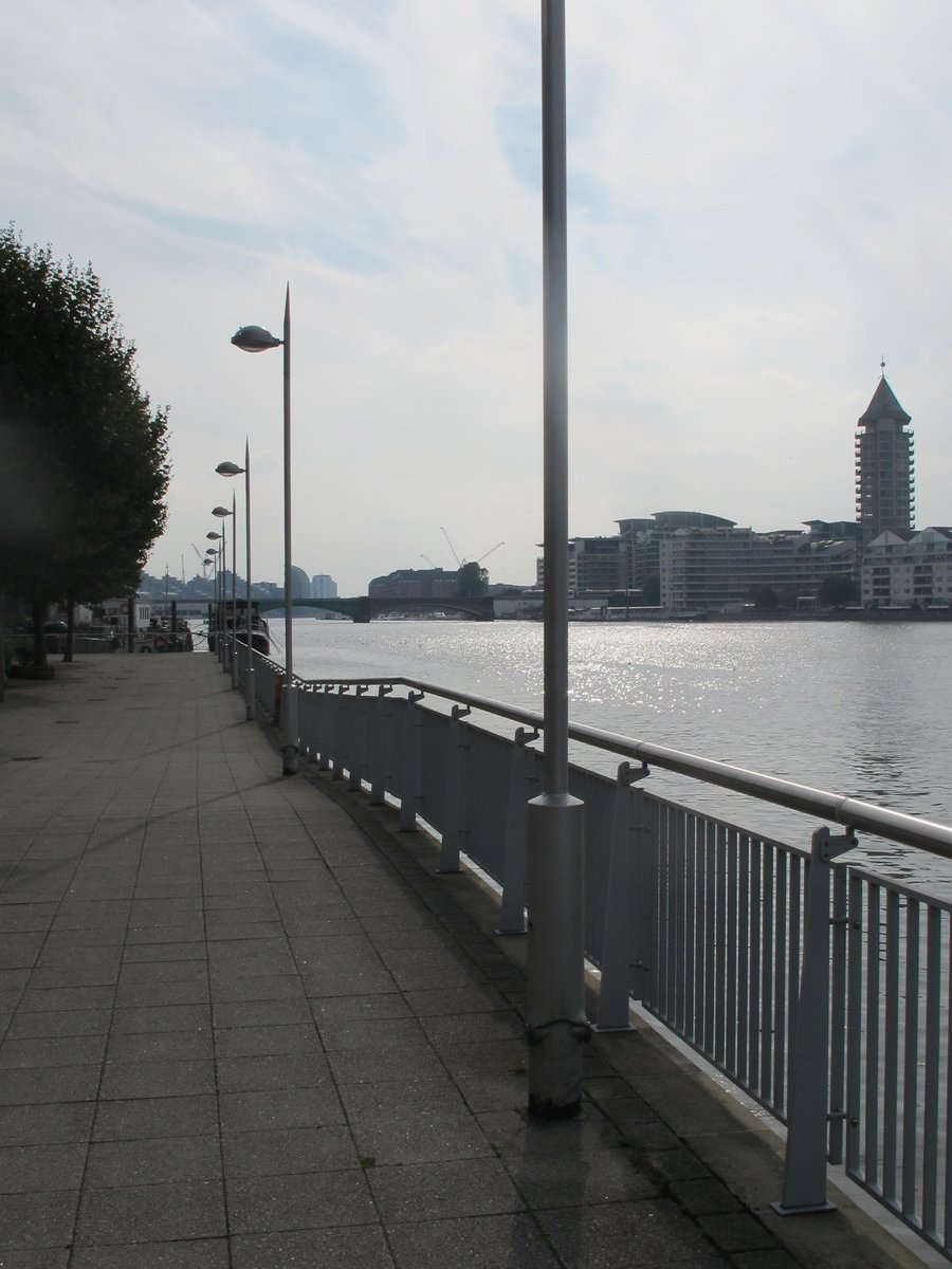SandraDanby's tweet photo. "'Access for River Reach residents only'" … but this doesn't deter Rose #booklocation #IgnoringGravity #London #RiverThames https://t.co/dUwSjH38pD