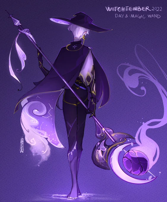 #Witchtember Day 3 : Magic Wand .my wacom finally came back to life haha 