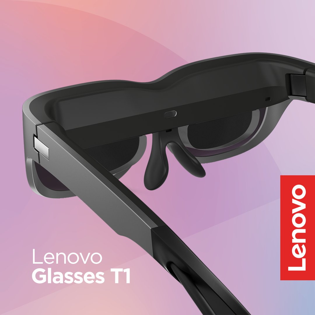 Duży ekran ciężko zabrać do pociągu czy samolotu 😉 
Właśnie dlatego stworzyliśmy #Lenovo Glasses T1. Okulary, które umożliwiają pracę, oglądanie filmów i granie na "monitorze" widocznym cały czas tuż przed naszymi oczami, niezależnie od tego, gdzie jesteśmy. #LenovoIFA #IFA2022