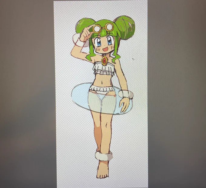 夏衣装wip良い感じでは!? 