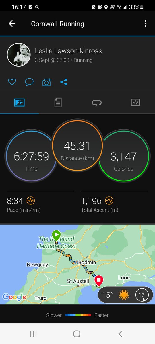 Beginning, middle and end #saintswaychallenge 28 miles coast   to coast in just under 6 &amp; half hours #hills #cows