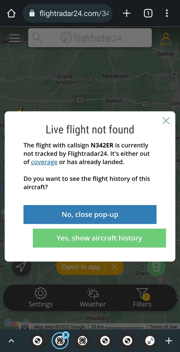 SSurlies's tweet photo. It appears Corey Patterson's flight over #Mississippi has concluded. #hijack #kingair https://t.co/wBEpWaogp8