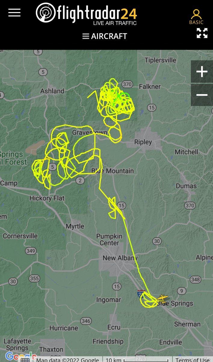 SSurlies's tweet photo. It appears Corey Patterson's flight over #Mississippi has concluded. #hijack #kingair https://t.co/wBEpWaogp8