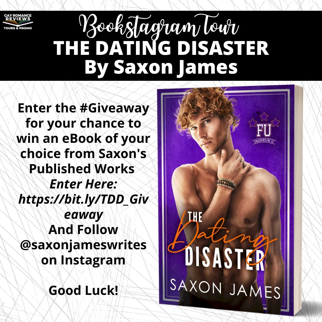 notguilty_books's tweet photo. The Shenanigans continue...

Join @_GayRomReviews in celebrating the release of The Dating Disaster by @SaxonJames2 &amp; come meet Felix &amp; Marshall Today!

📖 https://t.co/ARb6zMoNHf
#Giveaway https://t.co/YUKqj4DzQl
#FranklinU #TheDatingDisaster https://t.co/tYKBT1H1kC