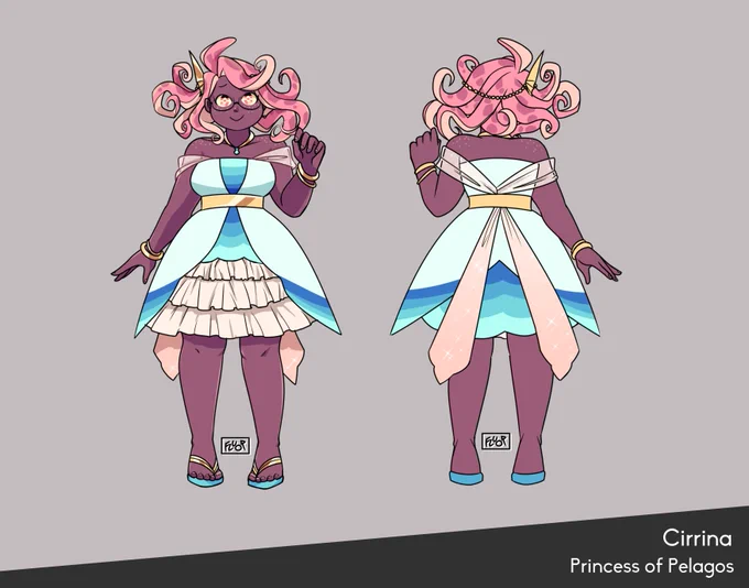 [OC #characterdesign] Cirrina and Rak'ne, protagonists of one of my stories! I've posted these two before but I thought it was time to redraw them and update their designs a little bit.(Lore in the replies if you want to see lmao) 