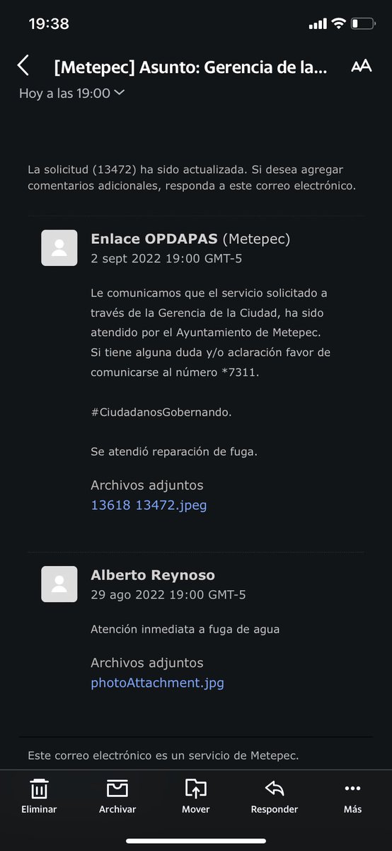 Run_Runner_'s tweet image. @MetepecOPDAPAS @FerFlores_Emp @MetepecGobierno  Día 7 de la fuga y segundo reporte en la app de municipio … @Televisa @AztecaEdoMex @Azteca