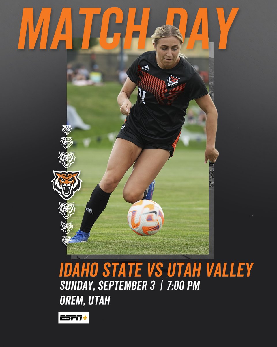 IdahoStateSoccr's tweet photo. Get Hyped Bengals! It's Matchday!
๐ Utah Valley
๐ Orem, Utah
โ 7:00 PM
๐https://t.co/OPKjbbXRum
๐บhttps://t.co/vOJsJCrxM5
#RoarTogether // #ISUSOC https://t.co/ECTCRmIC6h