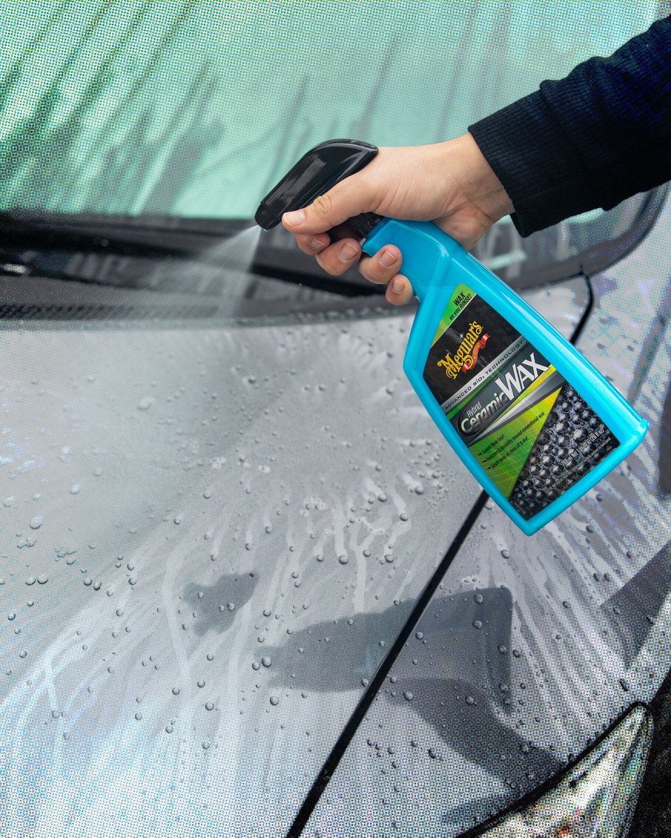 Meguiars's tweet photo. Wax protection doesn't have to take a lot of work or time!
Hybrid Ceramic Spray Wax! 🤗 
#ceramicmadeeasy 
#detailing #autodetailing #cardetailing #detailingdoneright #meguiars https://t.co/vHcVpYDtNC
