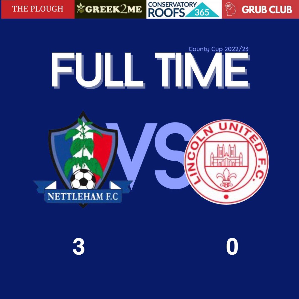 NettlehamFC2's tweet photo. FT in the county cup and the nettles advance to the next round with a 3-0 win against @LincolnUnited development team. 

Nettles goals coming from @eddie11_davies (2) and @lucas_hobson 🔵⚪️🔵⚪️ #UTH https://t.co/g8boqllJQ9